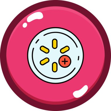 Bir topun tek bir karikatür simgesinin vektör çizimi