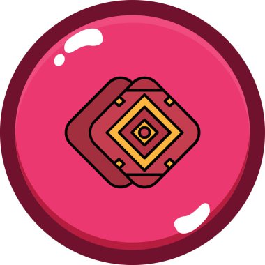 Yaylı kırmızı topun vektör çizimi