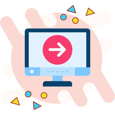 İnternet simgesi, vektör illüstrasyonu