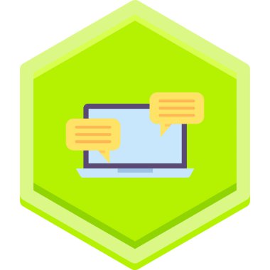 Sohbet simgesi vektör illüstrasyonu