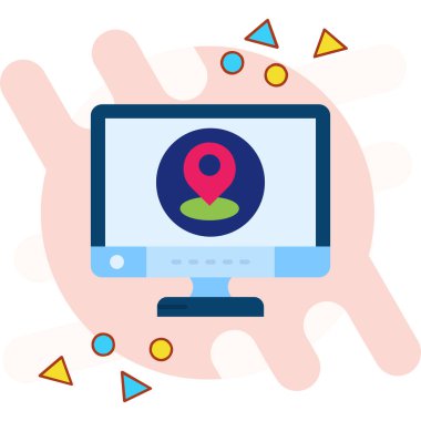 konum pin konum vektör illüstrasyonu