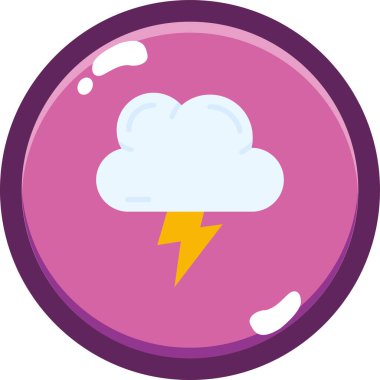 Bulut. Web simgesi basit illüstrasyon