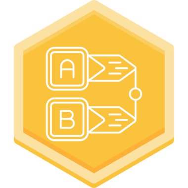 Bir b simgesinin vektör illüstrasyonu