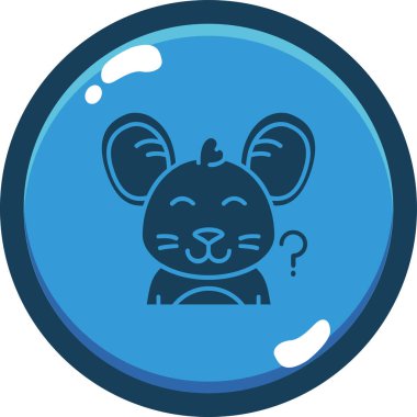 Rozet çizgisi biçiminde hayvan sıçan dairesel simgesi