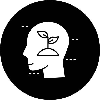 Beyin simgesi, vektör illüstrasyonu