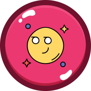 Gezegen. Web simgesi basit illüstrasyon