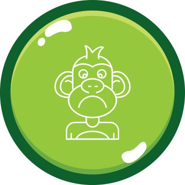 bebek maymun simgesi modada izole edilmiş arka planda