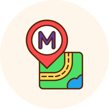 konum haritası simgesi - taslak biçimi