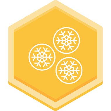 kar Tanesi simgesi vektör çizimi