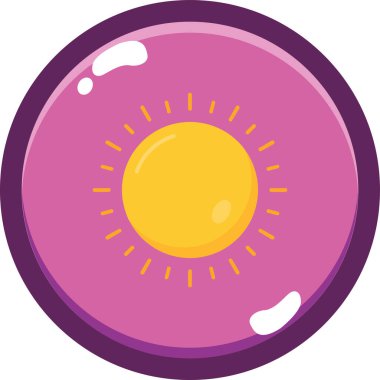 Güneş Karikatürist düz vektör çizimi