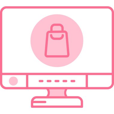 Bilgisayar. Web simgesi basit illüstrasyon