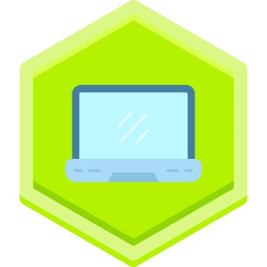 beyaz arkaplanda izole edilmiş düz ekran simgesi. bilgisayar sembolü