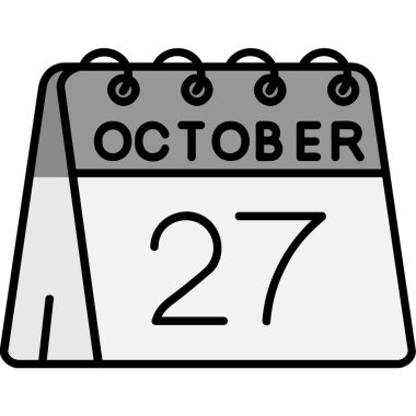 Ekim takvim simgesi tasarım