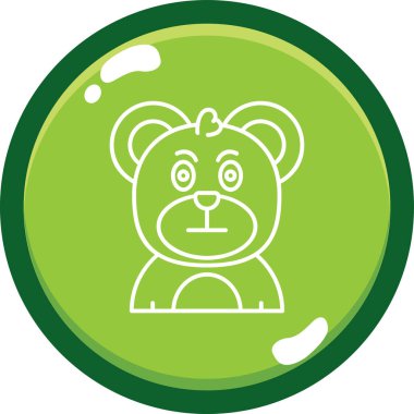 hayvan ayı simge vektör çizim