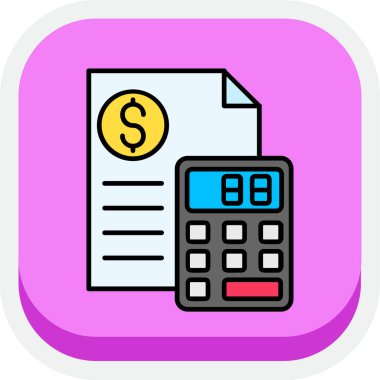 hesap makinesi simgesi vektör illüstrasyonu