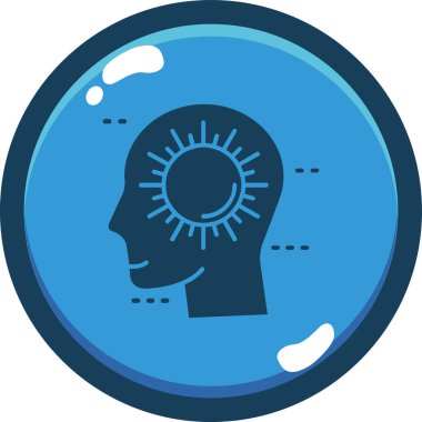 Beyin. Web simgesi basit illüstrasyon
