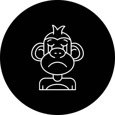 maymun ikon vektör illüstrasyonu