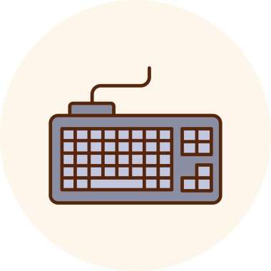 Klavye. Web simgesi basit illüstrasyon