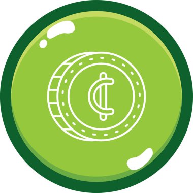 Para için. Web simgesi basit illüstrasyon