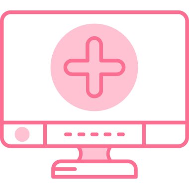 Bilgisayar. Web simgesi basit illüstrasyon