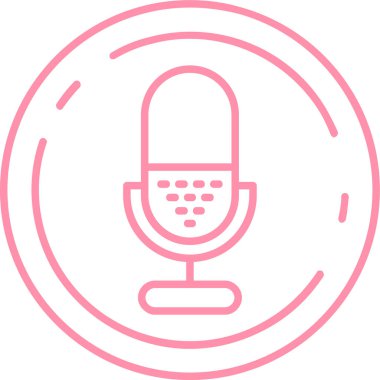 mikrofon simgesi vektör illüstrasyonu