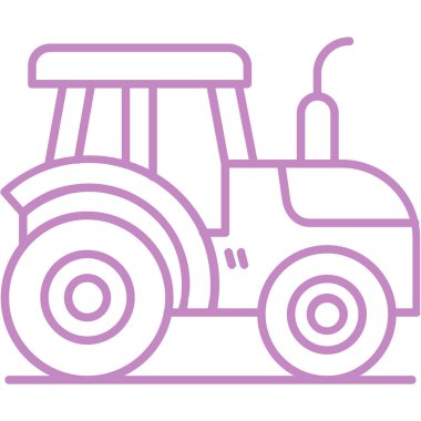 Traktör ikon vektör illüstrasyonu