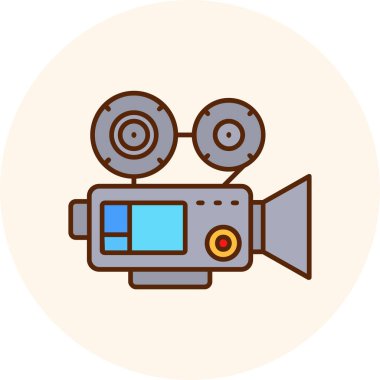 film kamera vektör çizim.