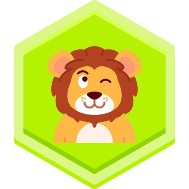 vektör illüstrasyon tasarımı şirin aslan çizgi filmi