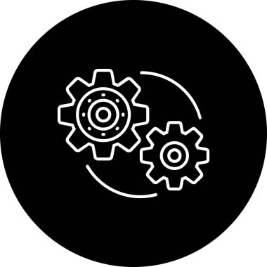 dişli simgesi vektör illüstrasyonu