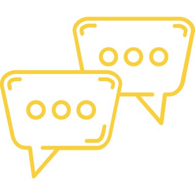 Konuş. Web simgesi basit illüstrasyon