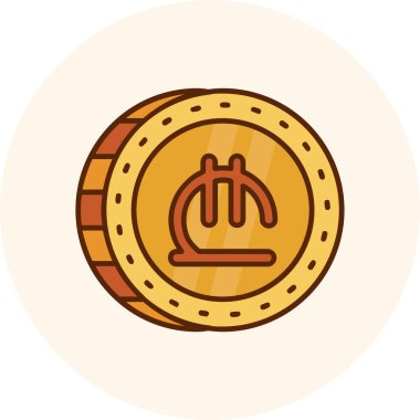 Bitcoin simgesi vektör illüstrasyonu