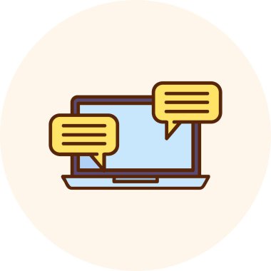 Konuş. Web simgesi basit illüstrasyon