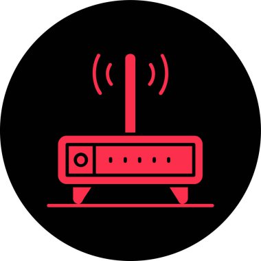 Modern b 'nin vektör illüstrasyonu kablosuz yönlendiricinin ikonundan yoksun