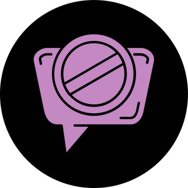 Dumanlı ikon vektör illüstrasyonu yok