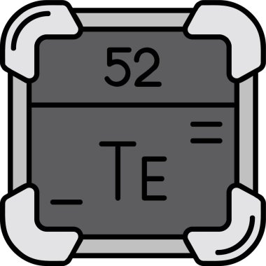 periyodik tablo simgesi, vektör illüstrasyonu