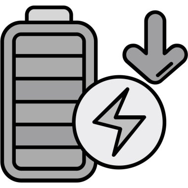 pil simgesi, vektör illüstrasyonu