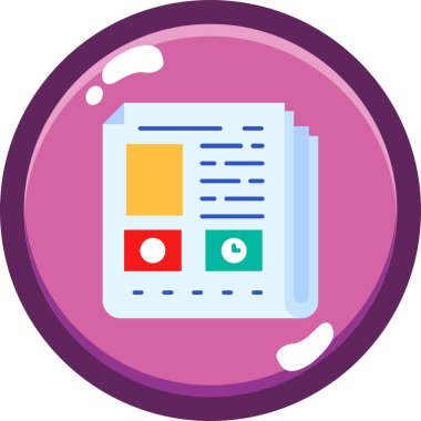 belge simgesi vektör illüstrasyonu