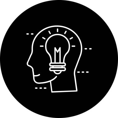 yaratıcı fikir simgesi, basit biçim