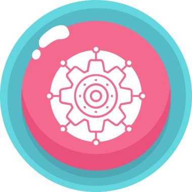 Tekerlek simgesi vektör illüstrasyonu