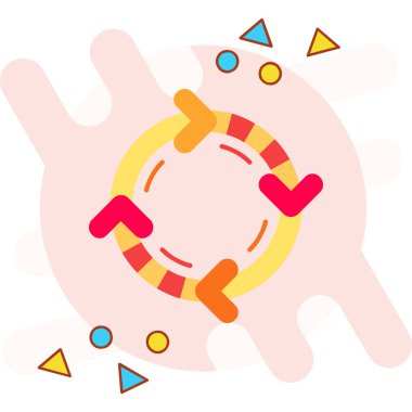 el çizimi soyut renkli geometrik şekiller