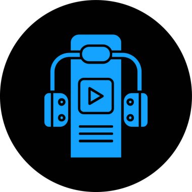 Kameralı video oynatıcı. Basit düz simge