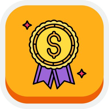 Web sitesi tasarımı ve mobil tasarımı için madalya vektör simgesi modern basit vektör çizimi