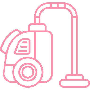 Modern b 'nin vektör illüstrasyonu elektrik süpürgesinin ikonundan yoksun