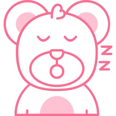 Pembe renkli uyuyan panda