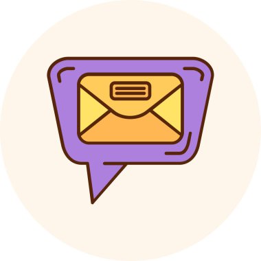 İleti kabarcığı vektör illüstrasyonu