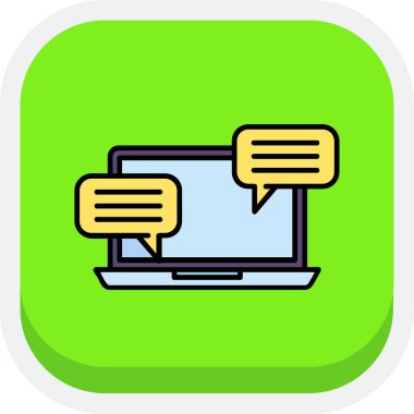 Sohbet simgesi vektör illüstrasyonu