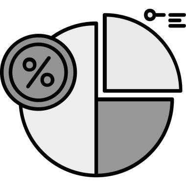 Yüzde sembollü pasta grafiği