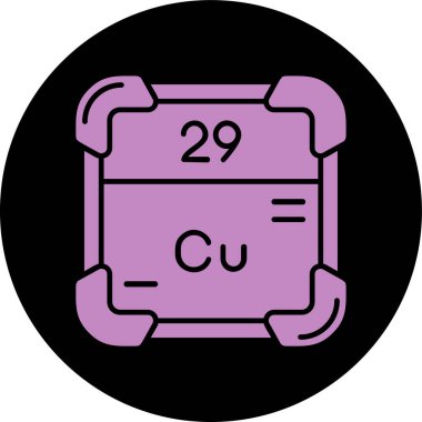 Bir kimyasal simgenin vektör illüstrasyonu