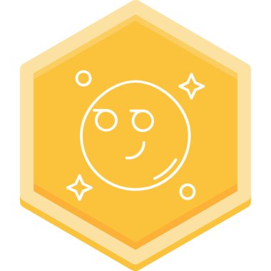 Mutlu gülümseme ikonu. vektör illüstrasyonu