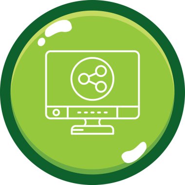 Bilgisayar. Web simgesi basit illüstrasyon